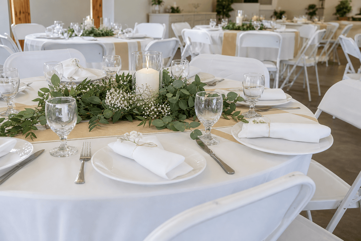 Tables and chairs ready for guests